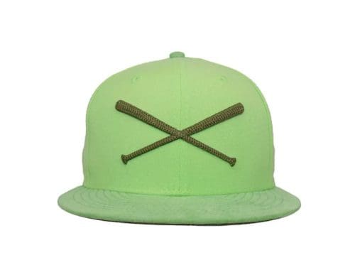 Crossed Bats Logo Pistachio 59Fifty Fitted Hat by JustFitteds x New Era