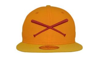 Crossed Bats Logo Sunshine 59Fifty Fitted Hat by JustFitteds x New Era