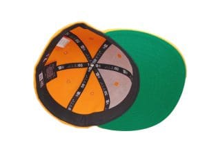 Crossed Bats Logo Sunshine 59Fifty Fitted Hat by JustFitteds x New Era Bottom