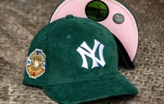 New York Yankees 1932 World Series Green Corduroy Pink 59Fifty Fitted Hat by MLB x New Era