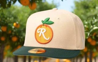 Redlands Orange Mocha Mango Forest Green 59Fifty Fitted Hat by 1LoveIE x New Era