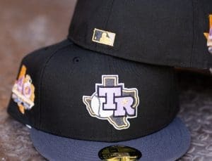 Texas Rangers 40th Anniversary Black Graphite 59Fifty Fitted Hat by MLB x New Era Back