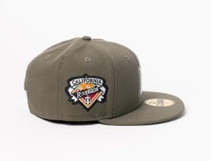 1LoveIE Raincross Olive White 59Fifty Fitted Hat by 1LoveIE x New Era Patch