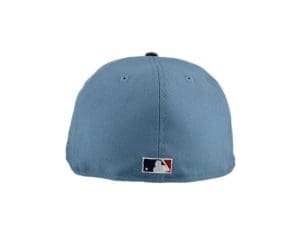 Anaheim Angels Halo 40th Anny Blue Navy Metallic 59Fifty Fitted Hat by MLB x New Era Back