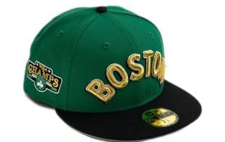 Boston Celtics NBA Champs Green Black 59Fifty Fitted Hat by NBA x New Era