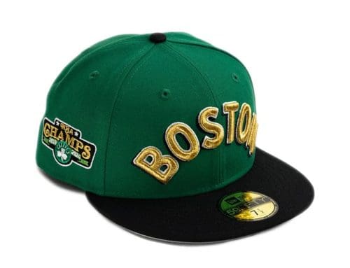 Boston Celtics NBA Champs Green Black 59Fifty Fitted Hat by NBA x New Era