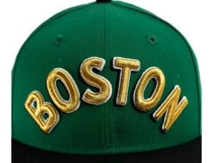 Boston Celtics NBA Champs Green Black 59Fifty Fitted Hat by NBA x New Era Front