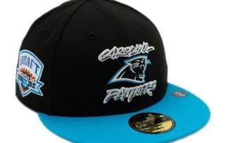 Carolina Panthers Black Blue 59Fifty Fitted Hat by NFL x New Era