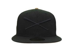 Crossed Bats Logo Quilted Black 59Fifty Fitted Hat by JustFitteds x New Era