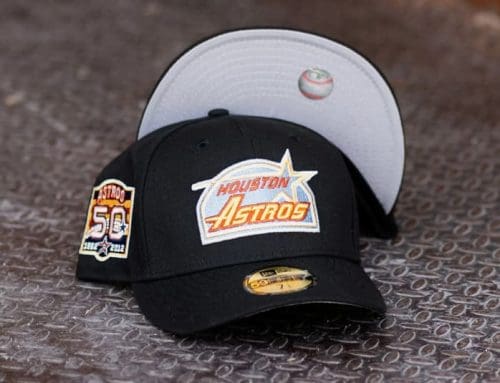 Houston Astros 50th Anniversary Black Grey 59Fifty Fitted Hat by MLB x New Era