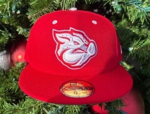 Lehigh Valley Ironpigs Holiday Red 59Fifty Fitted Hat by MiLB x New Era