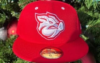 Lehigh Valley Ironpigs Holiday Red 59Fifty Fitted Hat by MiLB x New Era