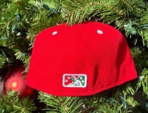 Lehigh Valley Ironpigs Holiday Red 59Fifty Fitted Hat by MiLB x New Era Back