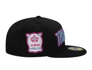 Miami Marlins City Connect Black Prime Edition 59Fifty Fitted Hat by MLB x New Era Patch