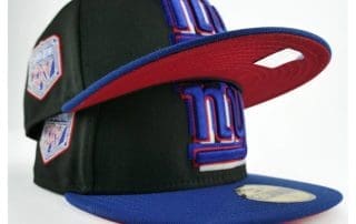 New York Giants Super Bowl XXV Blue Metallic 59Fifty Fitted Hat by NFL x New Era