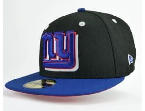 New York Giants Super Bowl XXV Blue Metallic 59Fifty Fitted Hat by NFL x New Era Left