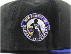 Seattle Mariners Ken Griffey Jr. Black Royal Blue 59Fifty Fitted Hat by MLB x New Era Patch