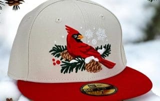 Winter Cardinal Stone Red 59Fifty Fitted Hat by Noble North x New Era