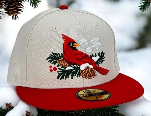 Winter Cardinal Stone Red 59Fifty Fitted Hat by Noble North x New Era