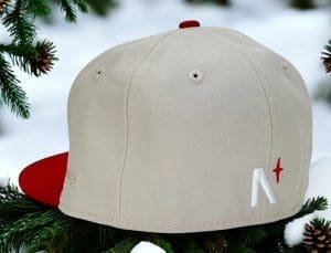 Winter Cardinal Stone Red 59Fifty Fitted Hat by Noble North x New Era Back