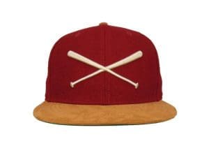 Crossed Bats Logo Pinot Red 59Fifty Fitted Hat by JustFitteds x New Era