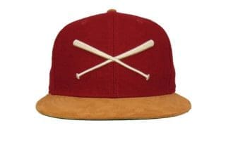 Crossed Bats Logo Pinot Red 59Fifty Fitted Hat by JustFitteds x New Era