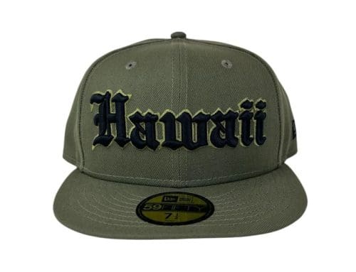 Hawaii Olive 59Fifty Fitted Hat by 808allday x New Era