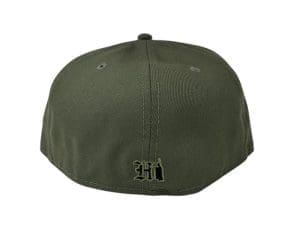 Hawaii Olive 59Fifty Fitted Hat by 808allday x New Era Back