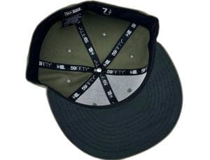 Hawaii Olive 59Fifty Fitted Hat by 808allday x New Era Bottom