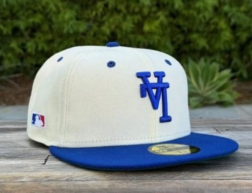 Los Angeles Dodgers Upside Down Ivory Royal 59Fifty Fitted Hat by MLB x New Era