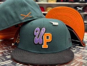 Unique Pieces Green Orange 59Fifty Fitted Hat by JustFitteds x New Era