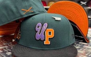 Unique Pieces Green Orange 59Fifty Fitted Hat by JustFitteds x New Era