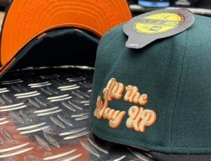 Unique Pieces Green Orange 59Fifty Fitted Hat by JustFitteds x New Era Right