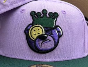 Berlin Bear Logo Lavender Green 59Fifty Fitted Hat by JustFitteds x New Era Front Berlin Bear Logo Lavender Green 59Fifty Fitted Hat by JustFitteds x New Era Front