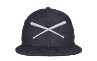 Crossed Bats Logo USA Denim 59Fifty Fitted Hat by JustFitteds x New Era