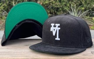 Los Angeles Dodgers Upside Down Corduroy Black White 59Fifty Fitted Hat by MLB x New Era