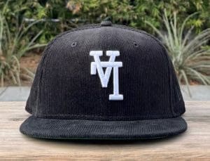 Los Angeles Dodgers Upside Down Corduroy Black White 59Fifty Fitted Hat by MLB x New Era Front Los Angeles Dodgers Upside Down Corduroy Black White 59Fifty Fitted Hat by MLB x New Era Front
