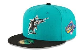 Miami Marlins 1997 World Series Teal Black 59Fifty Fitted Hat by MLB x New Era