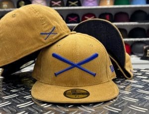Crossed Bats Logo Corduroy Collection 59Fifty Fitted Hat by JustFitteds x New Era Mustard Crossed Bats Logo Corduroy Collection 59Fifty Fitted Hat by JustFitteds x New Era Mustard