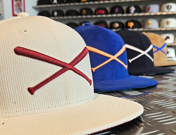 Crossed Bats Logo Corduroy Collection 59Fifty Fitted Hat by JustFitteds x New Era