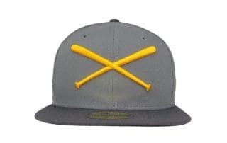 Crossed Bats Logo Storm Gray 59Fifty Fitted Hat by JustFitteds x New Era