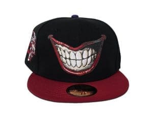 Joker Villain Element Black Red 59Fifty Fitted Hat by DC Comics x New Era Front Joker Villain Element Black Red 59Fifty Fitted Hat by DC Comics x New Era Front