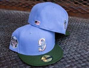 Seattle Mariners 2023 All-Star Game Lavender Olive 59Fifty Fitted Hat by MLB x New Era Back Seattle Mariners 2023 All-Star Game Lavender Olive 59Fifty Fitted Hat by MLB x New Era Back