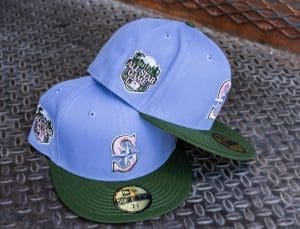 Seattle Mariners 2023 All-Star Game Lavender Olive 59Fifty Fitted Hat by MLB x New Era Patch Seattle Mariners 2023 All-Star Game Lavender Olive 59Fifty Fitted Hat by MLB x New Era Patch