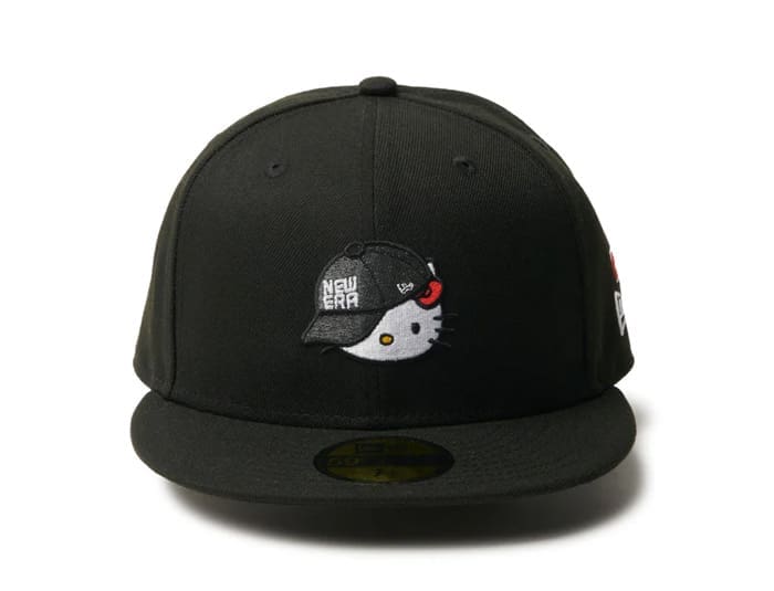 Hello Kitty Black Spring Summer 2025 59Fifty Fitted Hat by Hello Kitty ...
