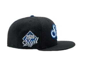 Styll Black Blue 59fifty Fitted Hat by Styll x New Era Patch Styll Black Blue 59fifty Fitted Hat by Styll x New Era Patch