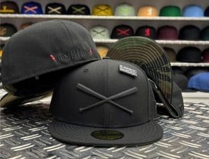 Crossed Bats Logo Rubber 59Fifty Fitted Hat by JustFitteds x New Era Crossed Bats Logo Rubber 59Fifty Fitted Hat by JustFitteds x New Era