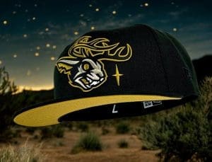 Jackalope Black Old Gold 59Fifty Fitted Hat by Noble North x New Era Jackalope Black Old Gold 59Fifty Fitted Hat by Noble North x New Era