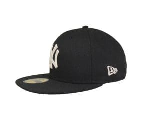 New York Yankees Black Chrome Chainstitch 59Fifty Fitted Hat by MLB x New Era Left New York Yankees Black Chrome Chainstitch 59Fifty Fitted Hat by MLB x New Era Left
