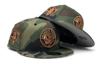 Anaheim Ducks Woodland Camouflage 59Fifty Fitted Hat by NHL x New Era